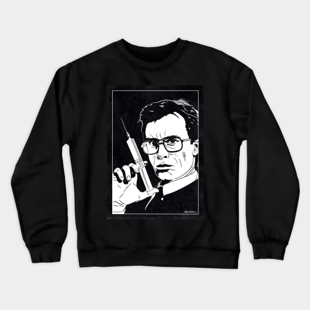 RE-ANIMATOR (Black and White) Crewneck Sweatshirt by Famous Weirdos